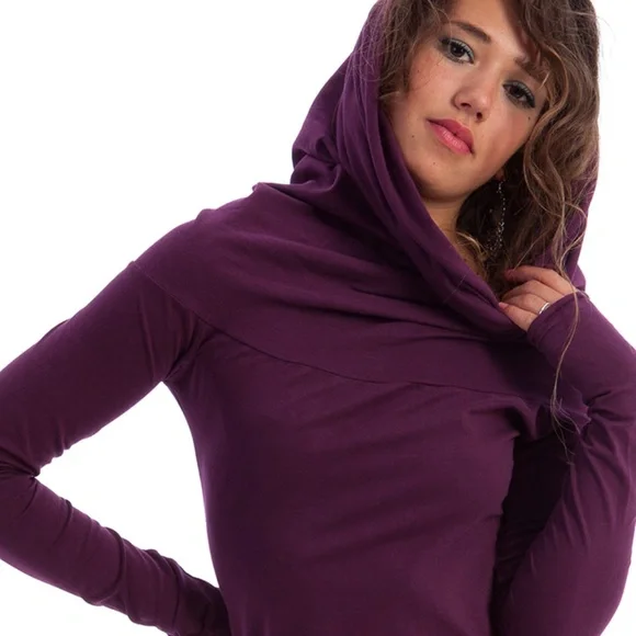 *NWT* GEKKO Black Pixie Dress in Black with Exaggerated Neck/Hood size M/L - Picture 8 of 8